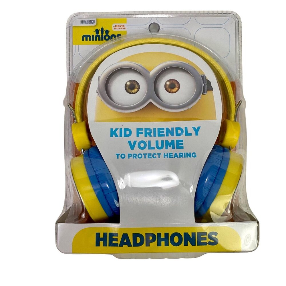 Tech2Go Minions Over the Ear Headphones Kid Friendly Volume Adj Headband New